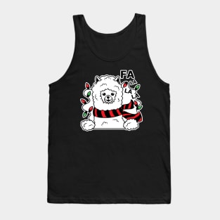 Llama Christmas Shirt FA La La La Alpaca gift Tank Top